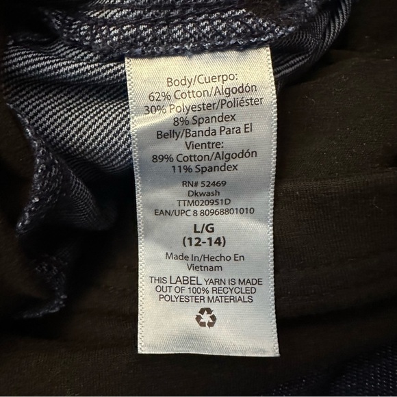 Time and Tru Blue Denim Maternity Jeggings size L - Picture 6 of 7